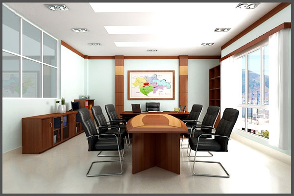 Phòng họp trong thiết kế văn phòng 100m2 tuy nhỏ nhưng vẫn đảm bảo công năng