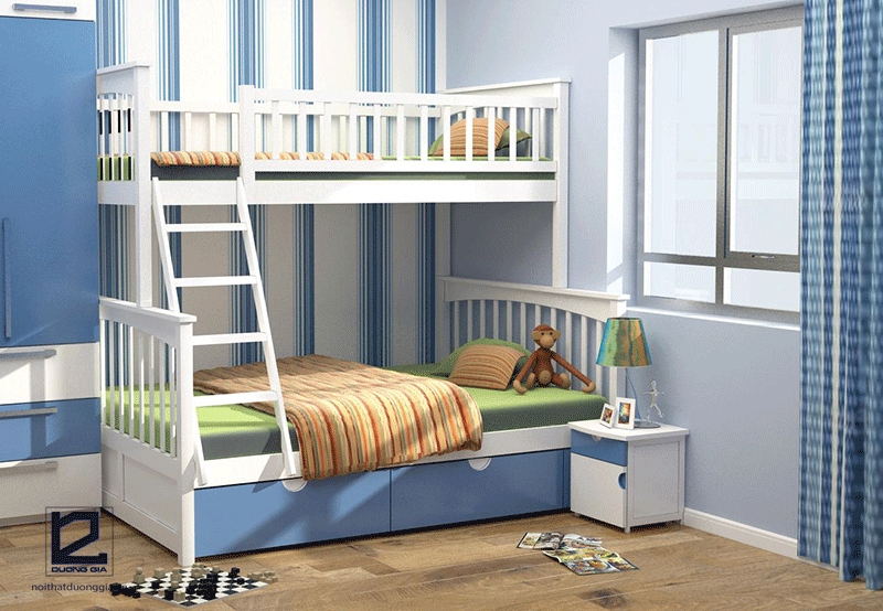 Mẫu giường tầng cho bé trai DG-BK003