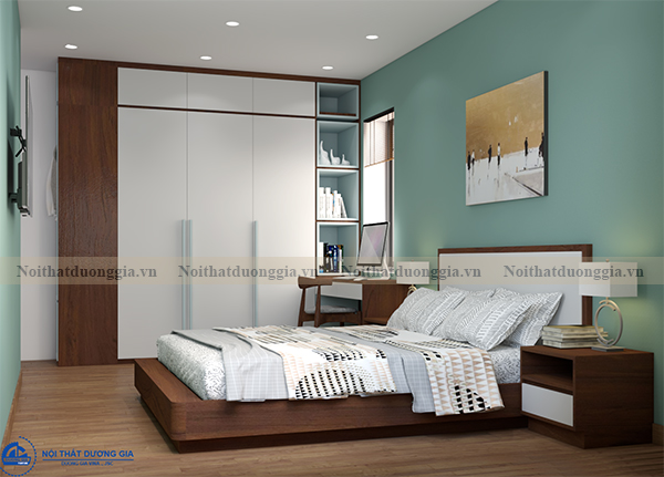 Thiết kế nội thất gia đình NTGD-DG16 - phòng ngủ con 1 (view 1)