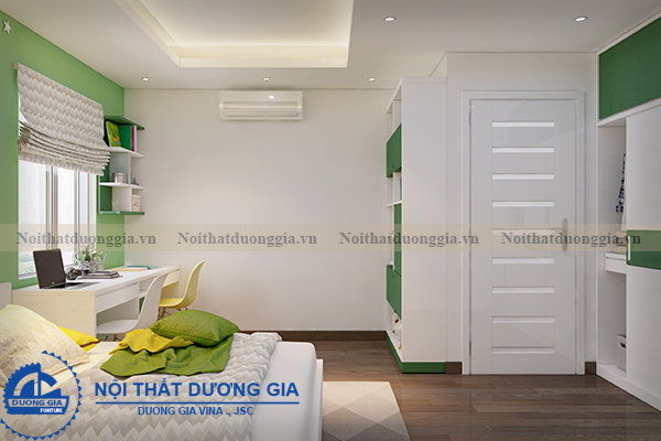 Thiết kế nội thất gia đình NTGD-DG05 - phòng ngủ con trai (góc chụp 2)