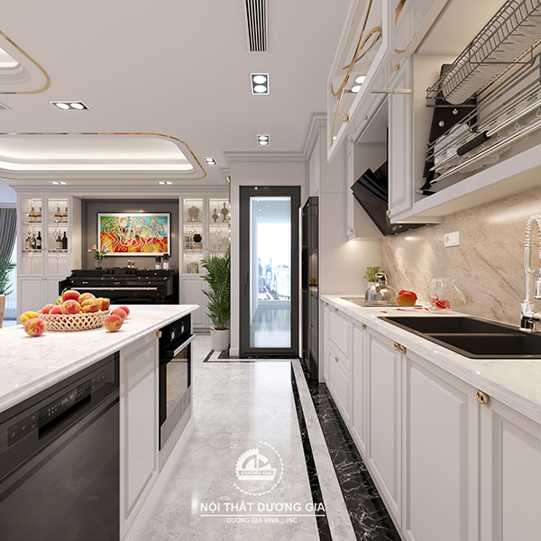 Mẫu thiết kế nội thất gia đình NTGD-DG21 - phòng khách bếp (view 19)